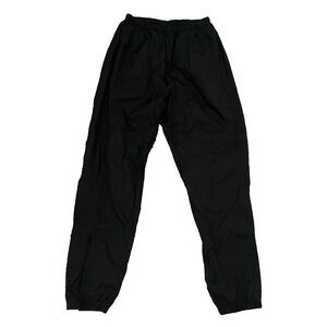 VTG Y2K Nike Jogger Track Pants Womens Large 12-14 Black Windbreaker Athletic